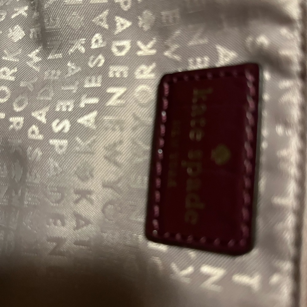 Kate Spade Deep Plum Riverside Street Exotic Bedford Tote Bag Purse - Picture 15 of 15